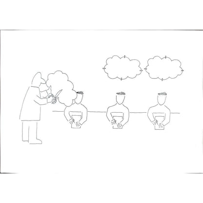 Yourik Karim Masihi 29x21cm Orijinal Karikatür BOD01815