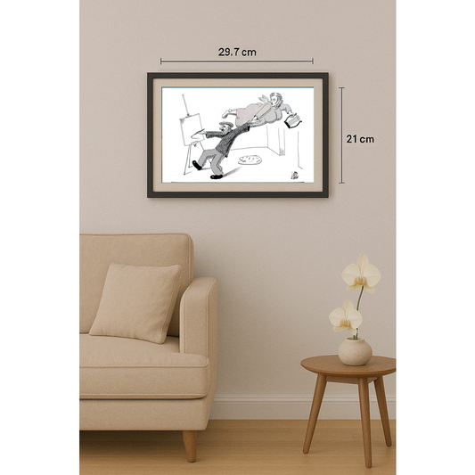 Victor Molev 29x21cm Orijinal Karikatür BOD01821