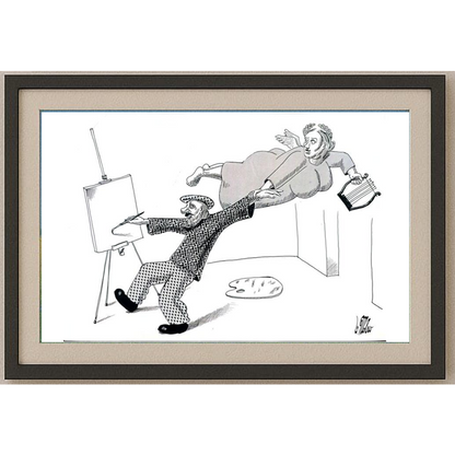 Victor Molev 29x21cm Orijinal Karikatür BOD01821