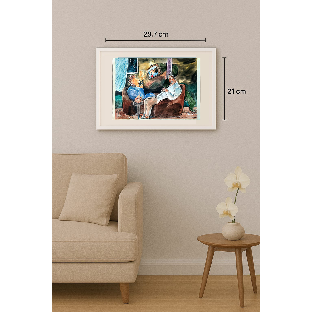 Baniasadi Mohammad Ali 29x21cm Orijinal Karikatür BOD01830