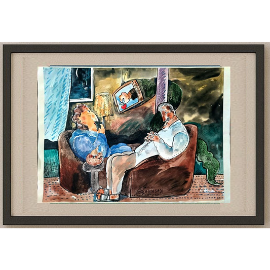 Baniasadi Mohammad Ali 29x21cm Orijinal Karikatür BOD01830