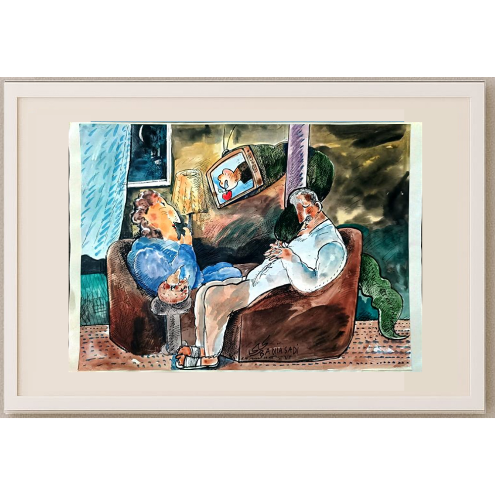 Baniasadi Mohammad Ali 29x21cm Orijinal Karikatür BOD01830