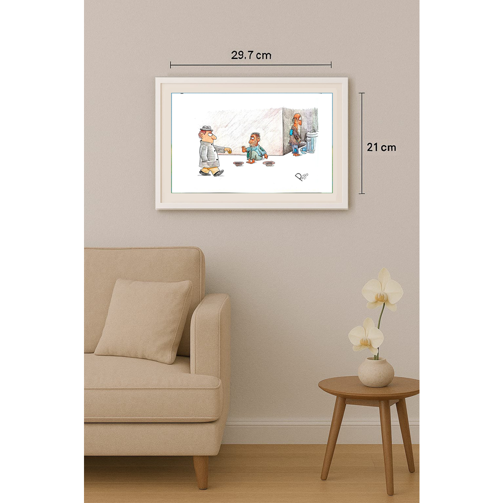 Angelo Pastro 29x21cm Orijinal Karikatür BOD01831