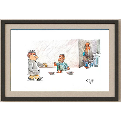 Angelo Pastro 29x21cm Orijinal Karikatür BOD01831