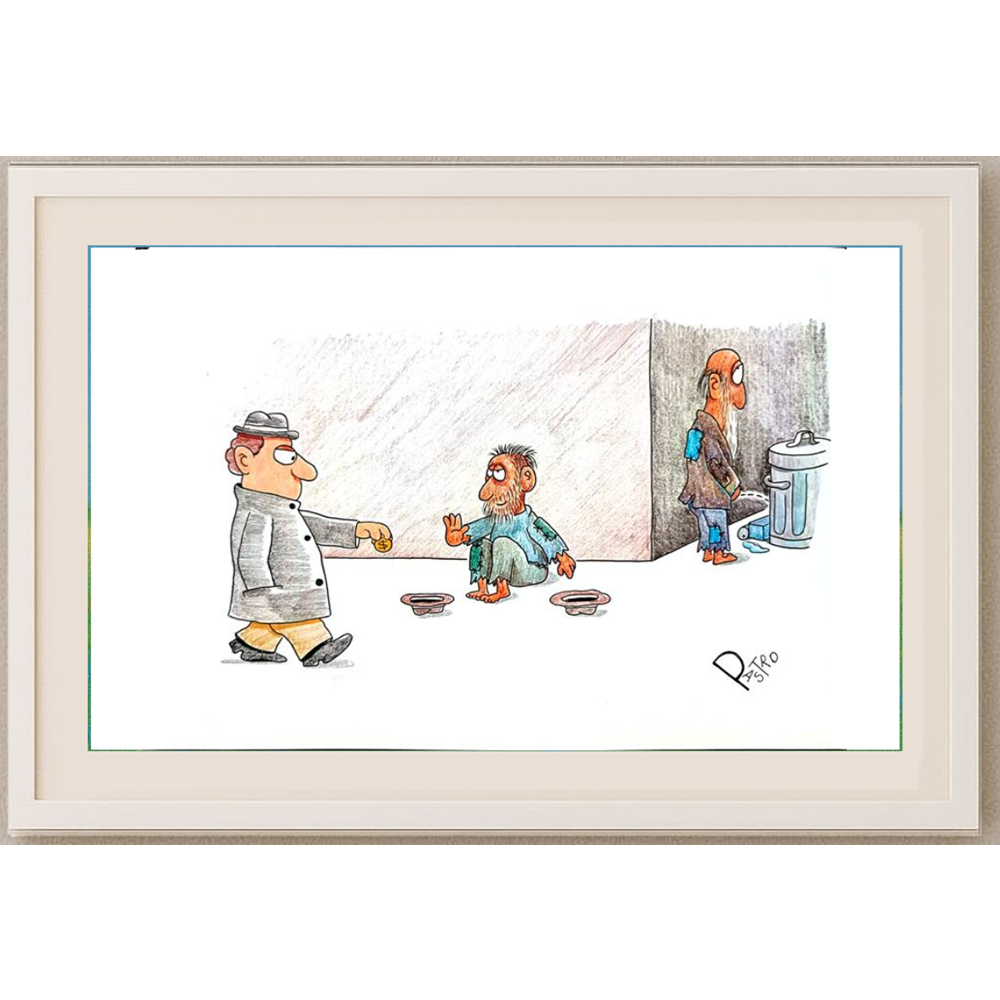 Angelo Pastro 29x21cm Orijinal Karikatür BOD01831