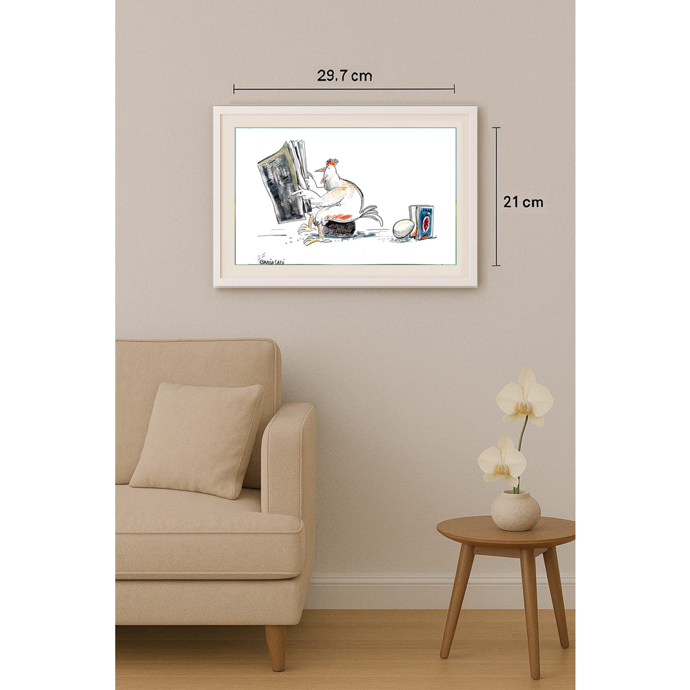 Baniasadi Mohammad Ali 29x21cm Orijinal Karikatür BOD01832