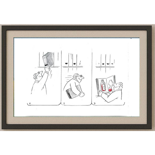 Wolfgang Schlegel 29x21cm Orijinal Karikatür BOD01833