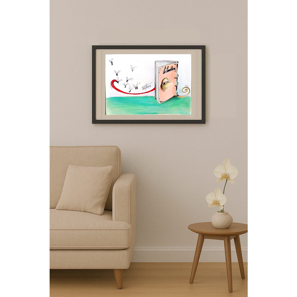 Carlo Sterpone 27x18cm Orijinal Karikatür BOD01835