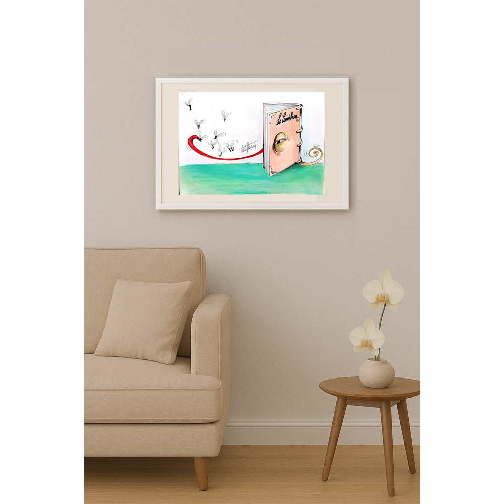 Carlo Sterpone 27x18cm Orijinal Karikatür BOD01835