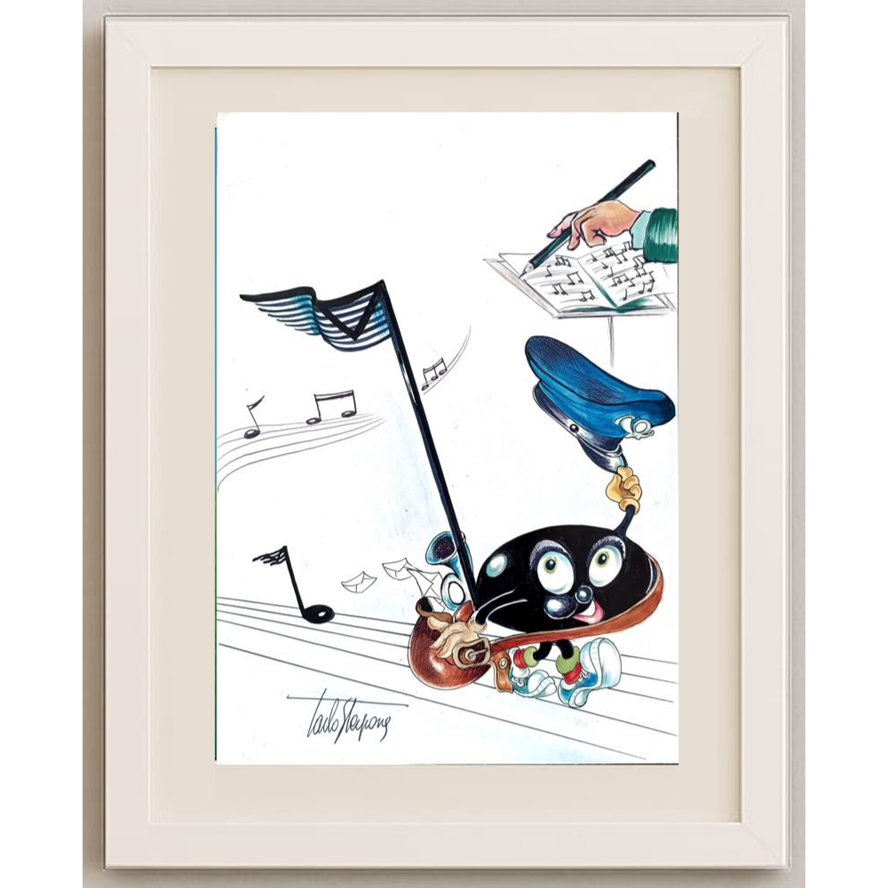 Carlo Sterpone 27x18cm Orijinal Karikatür BOD01837