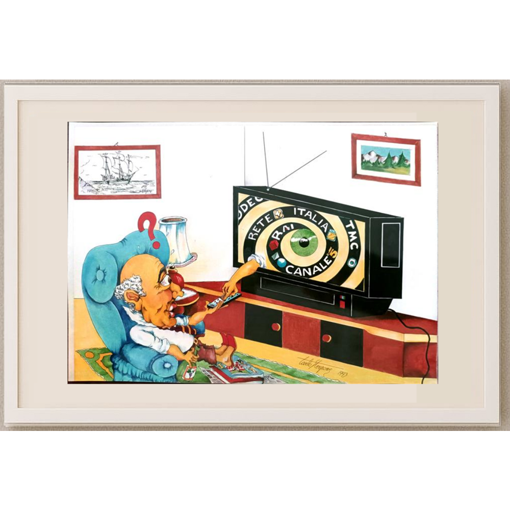 Carlo Sterpone 27x18cm Orijinal Karikatür BOD01838