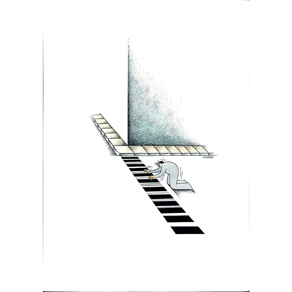 Vladimiras Beresniovas 29x21cm Orijinal Karikatür BOD01839