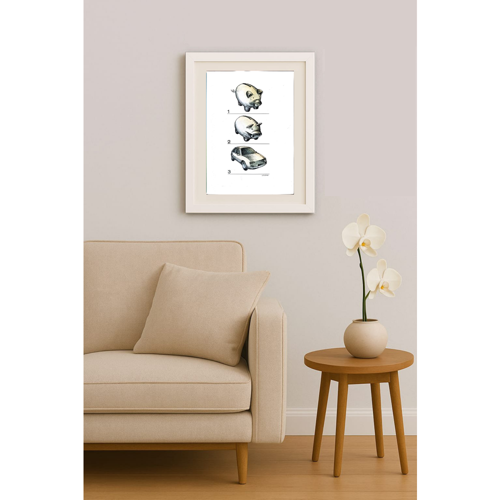 Vladimiras Beresniovas 29x21cm Orijinal Karikatür BOD01840