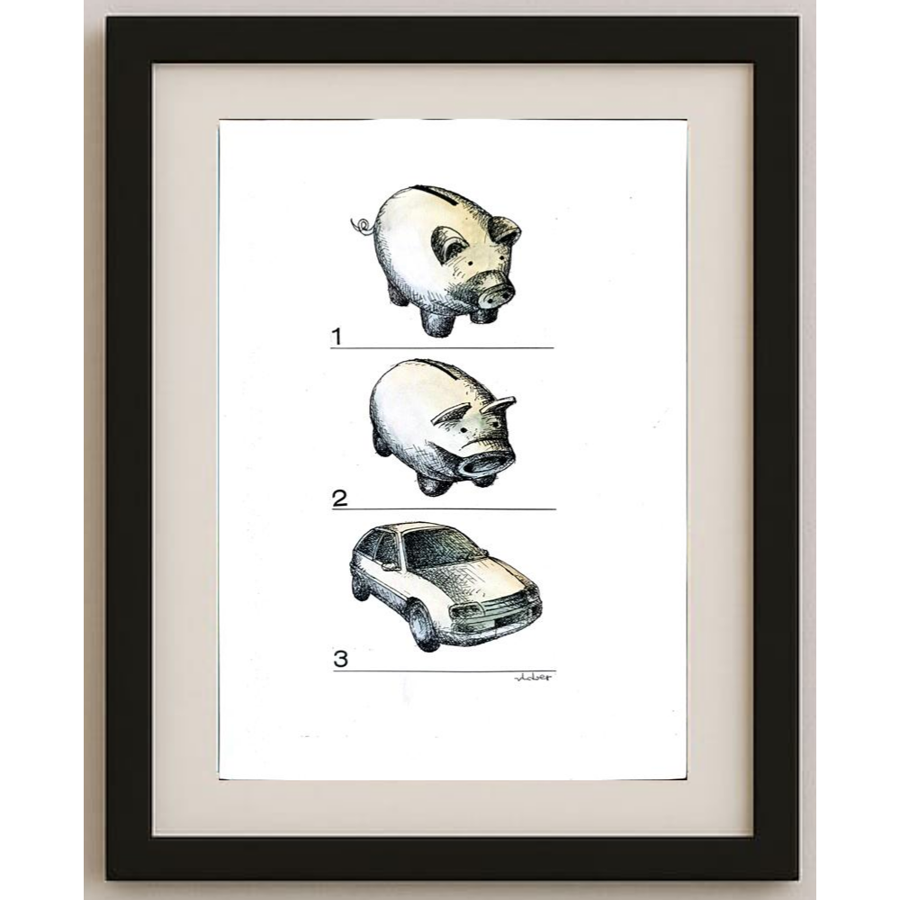 Vladimiras Beresniovas 29x21cm Orijinal Karikatür BOD01840