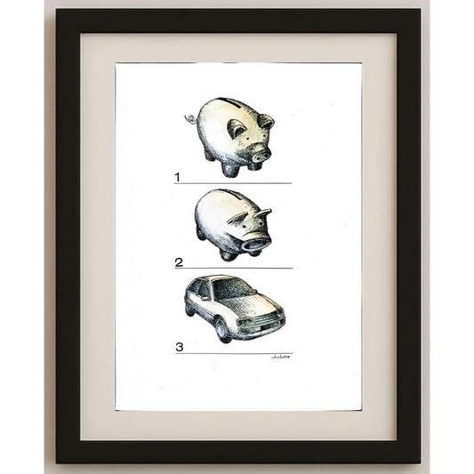 Vladimiras Beresniovas 29x21cm Orijinal Karikatür BOD01840