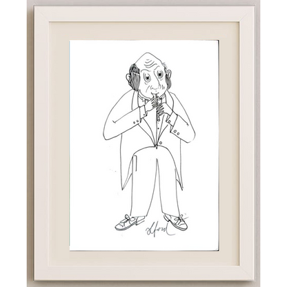 Vosters Richard Francis 29x21cm Orijinal Karikatür BOD01843