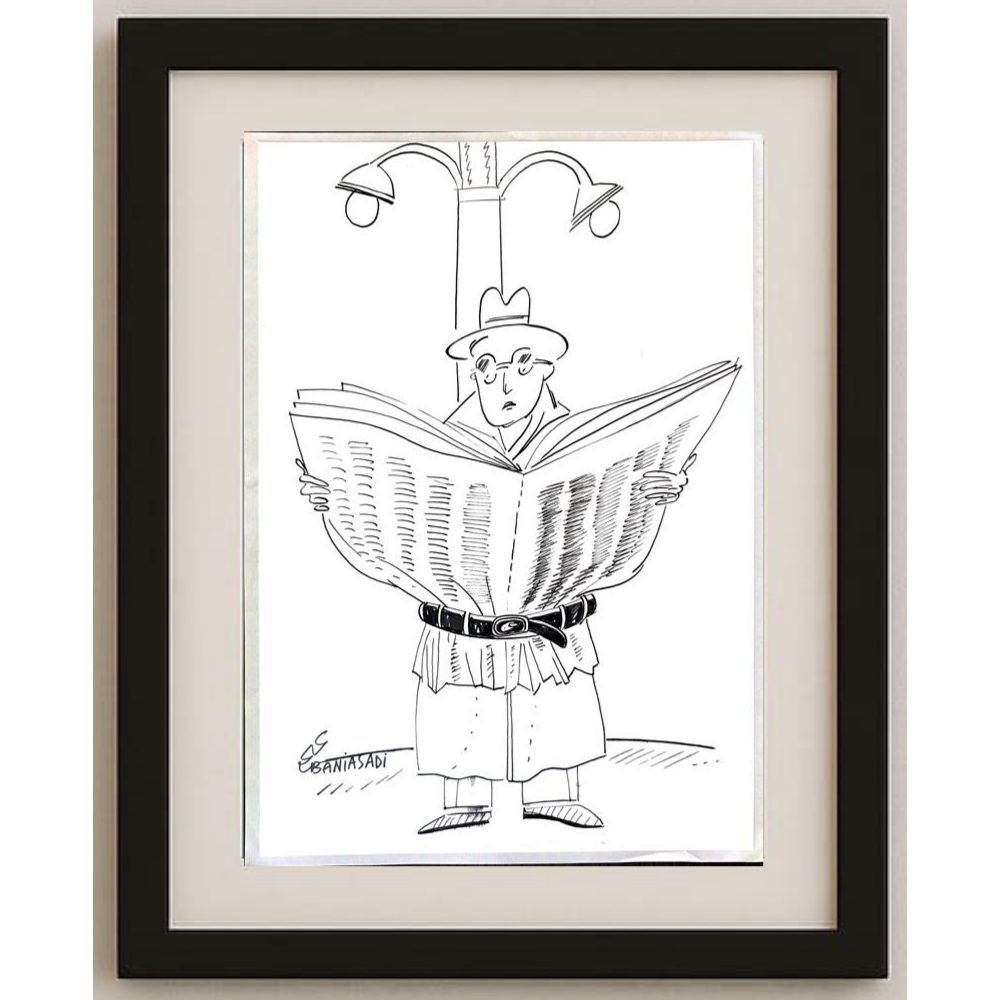 Baniasadi Mohammad Ali 29x21cm Orijinal Karikatür BOD01844