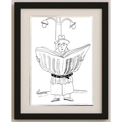 Baniasadi Mohammad Ali 29x21cm Orijinal Karikatür BOD01844