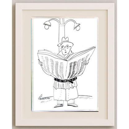 Baniasadi Mohammad Ali 29x21cm Orijinal Karikatür BOD01844