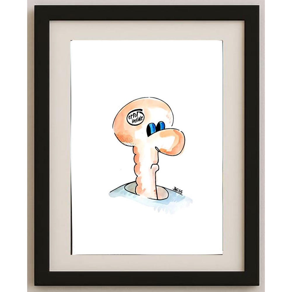 Winfred Besslich 29x21cm Orijinal Karikatür BOD01846