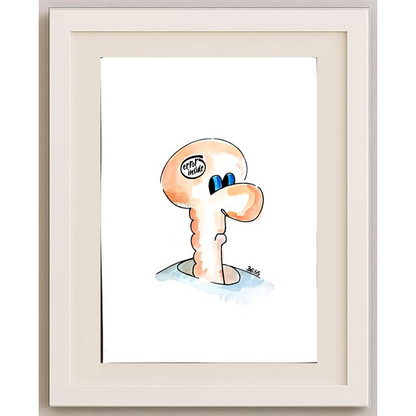 Winfred Besslich 29x21cm Orijinal Karikatür BOD01846