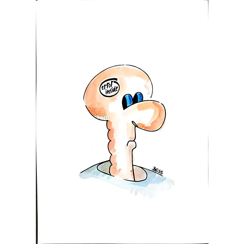 Winfred Besslich 29x21cm Orijinal Karikatür BOD01846