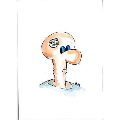 Winfred Besslich 29x21cm Orijinal Karikatür BOD01846