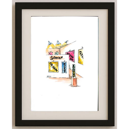 Winfred Besslich 29x21cm Orijinal Karikatür BOD01847