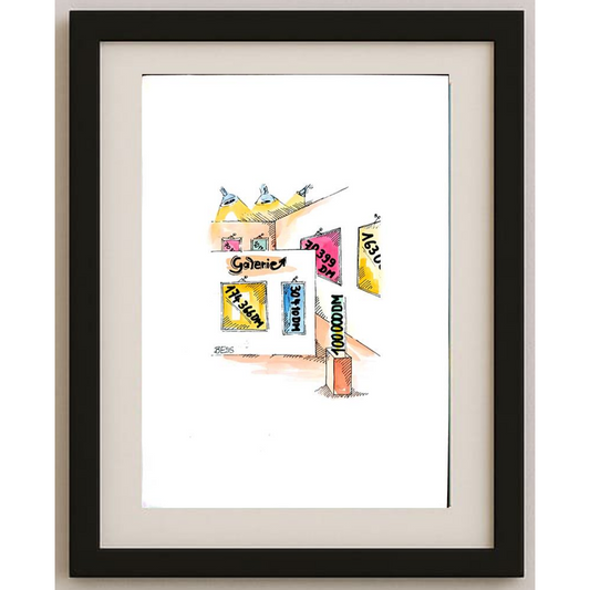 Winfred Besslich 29x21cm Orijinal Karikatür BOD01847