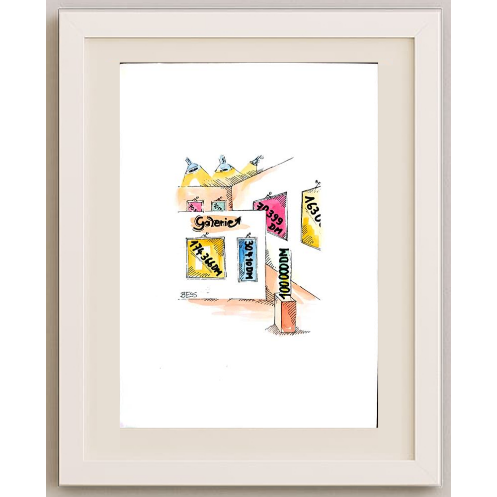 Winfred Besslich 29x21cm Orijinal Karikatür BOD01847