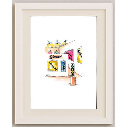 Winfred Besslich 29x21cm Orijinal Karikatür BOD01847