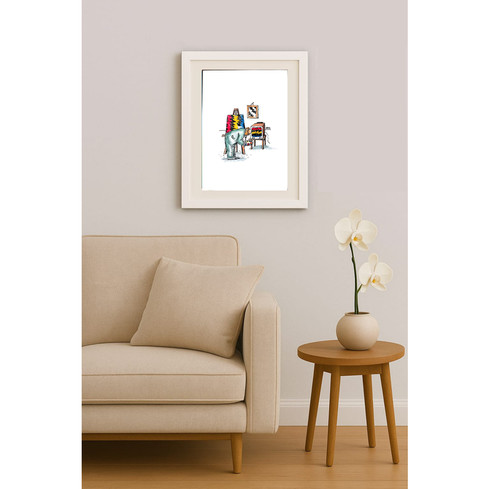 Winfred Besslich 29x21cm Orijinal Karikatür BOD01848