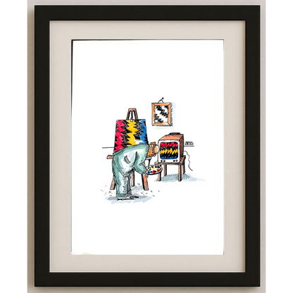 Winfred Besslich 29x21cm Orijinal Karikatür BOD01848