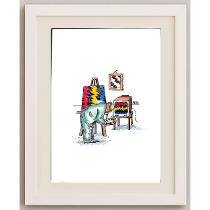 Winfred Besslich 29x21cm Orijinal Karikatür BOD01848