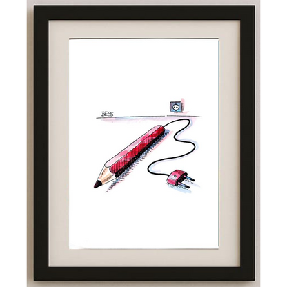 Winfred Besslich 29x21cm Orijinal Karikatür BOD01849