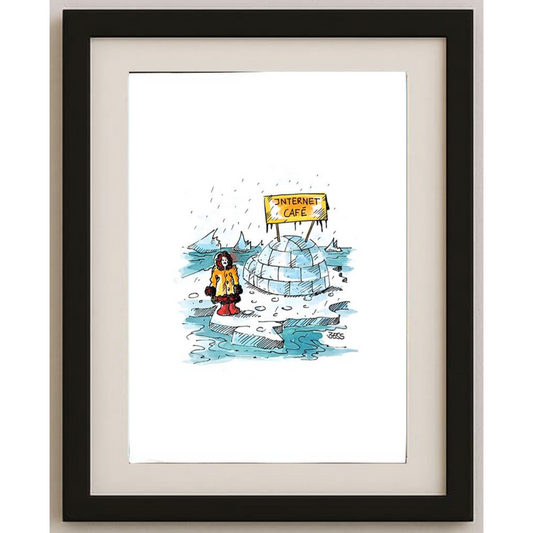 Winfred Besslich 29x21cm Orijinal Karikatür BOD01850