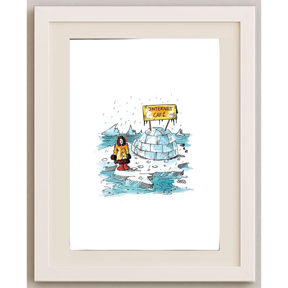 Winfred Besslich 29x21cm Orijinal Karikatür BOD01850