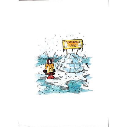 Winfred Besslich 29x21cm Orijinal Karikatür BOD01850