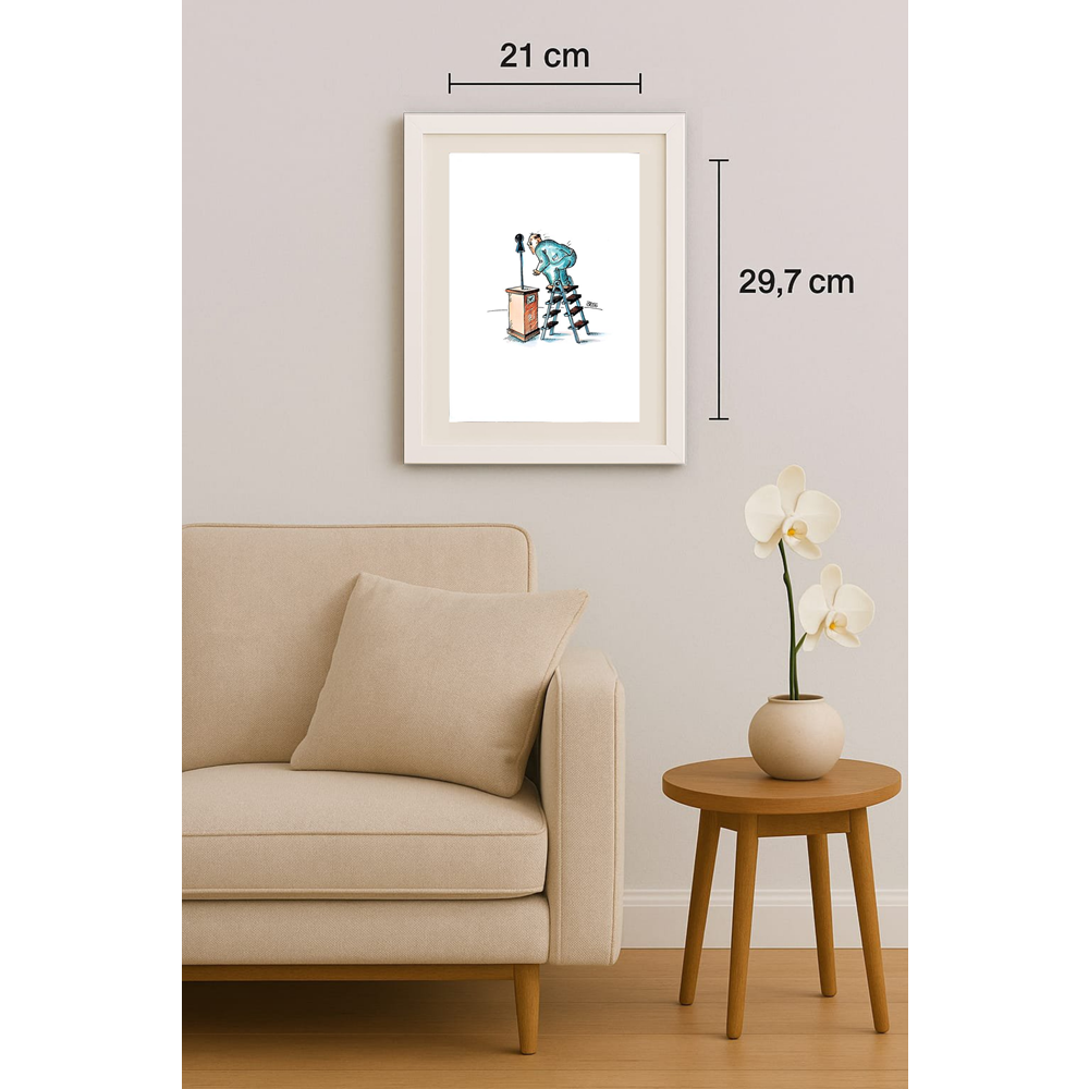 Winfred Besslich 29x21cm Orijinal Karikatür BOD01851