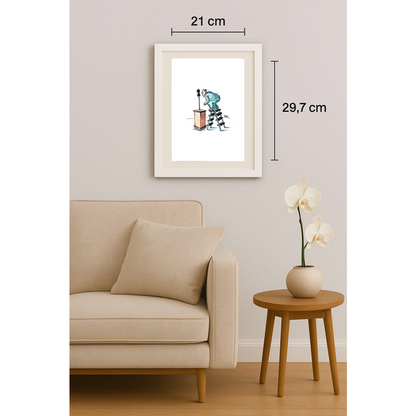 Winfred Besslich 29x21cm Orijinal Karikatür BOD01851