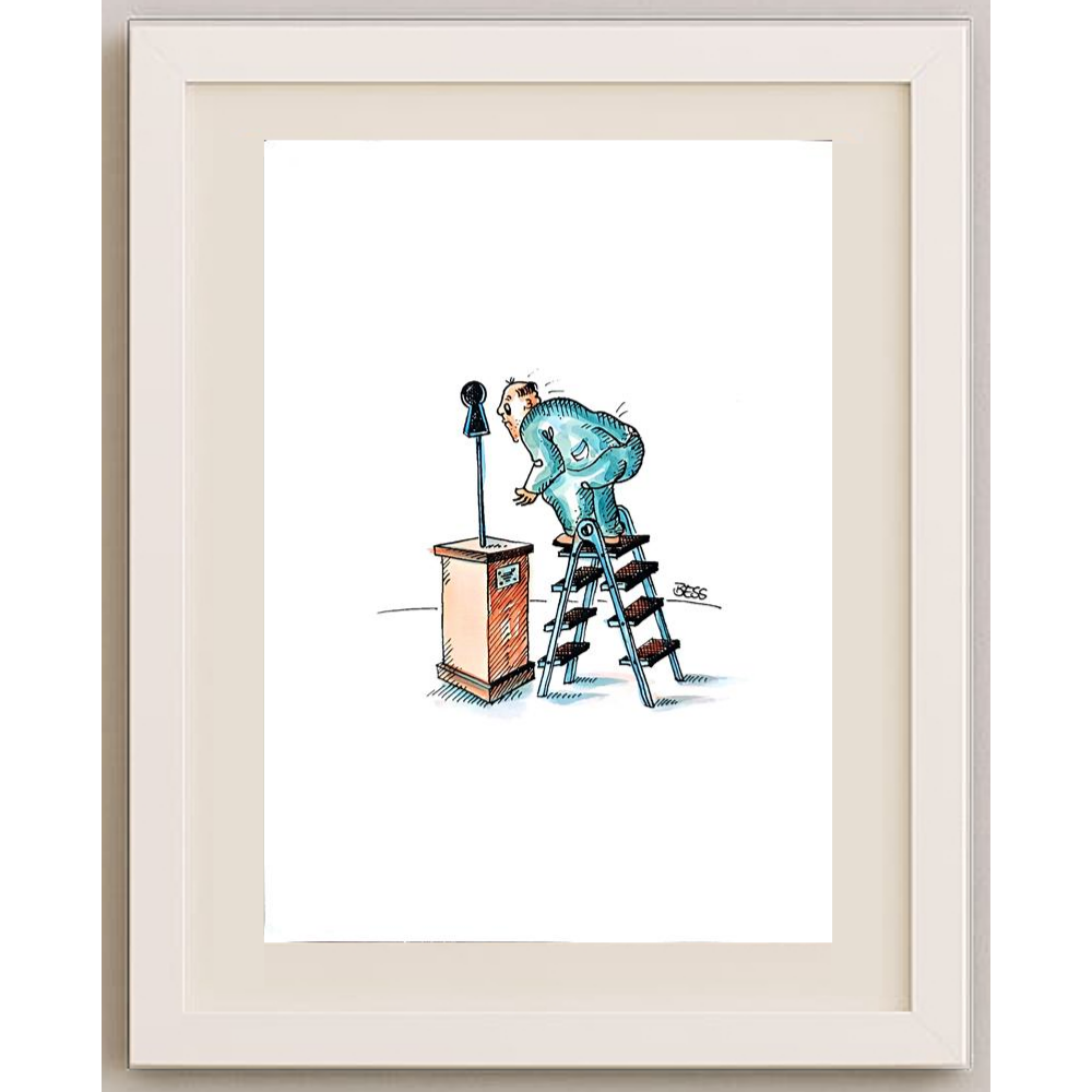 Winfred Besslich 29x21cm Orijinal Karikatür BOD01851