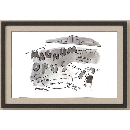 David Hawker 29x21cm Orijinal Karikatür BOD01853