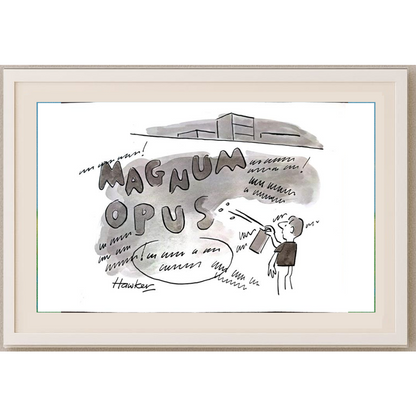 David Hawker 29x21cm Orijinal Karikatür BOD01853