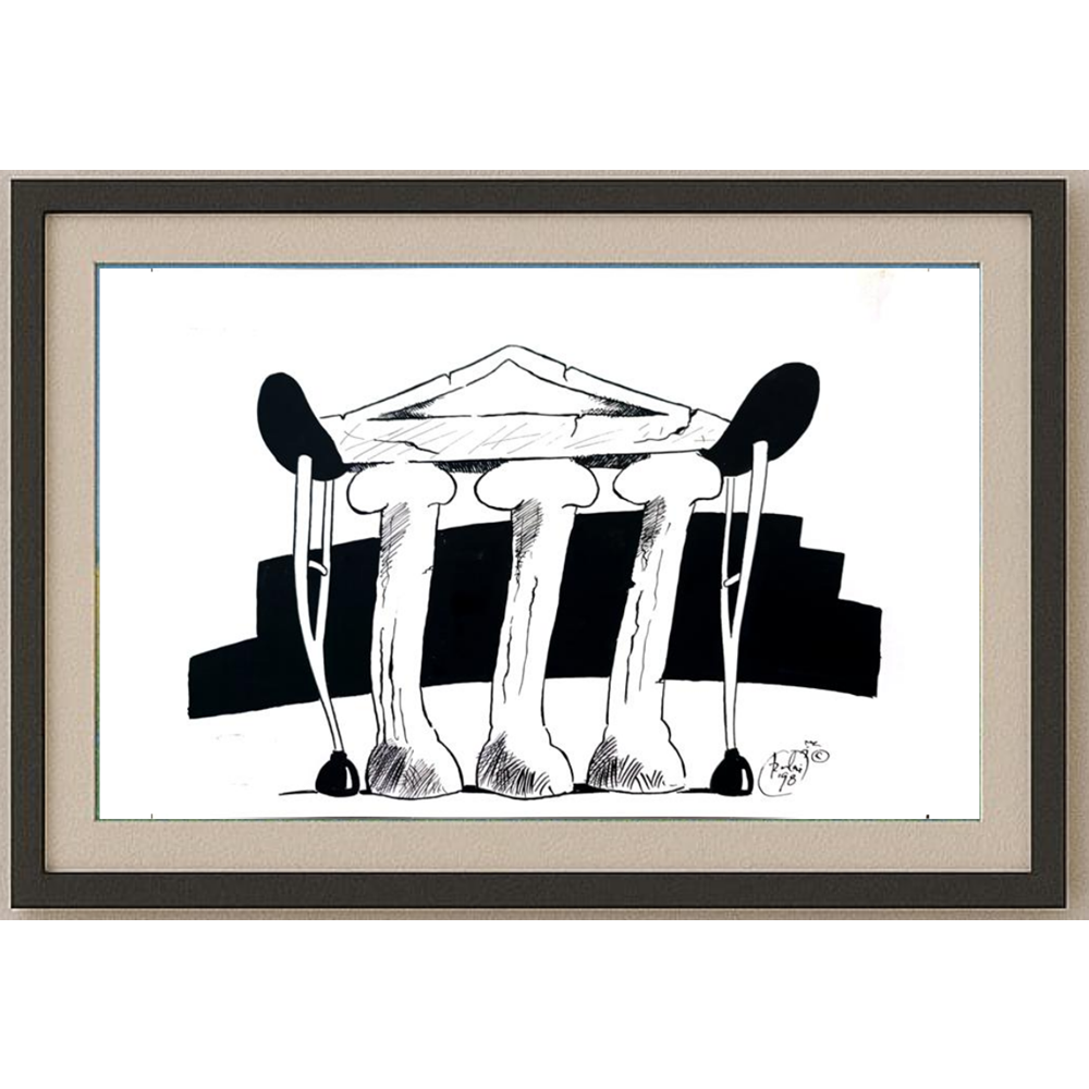 Szalai Attila 29x21cm Orijinal Karikatür BOD01855