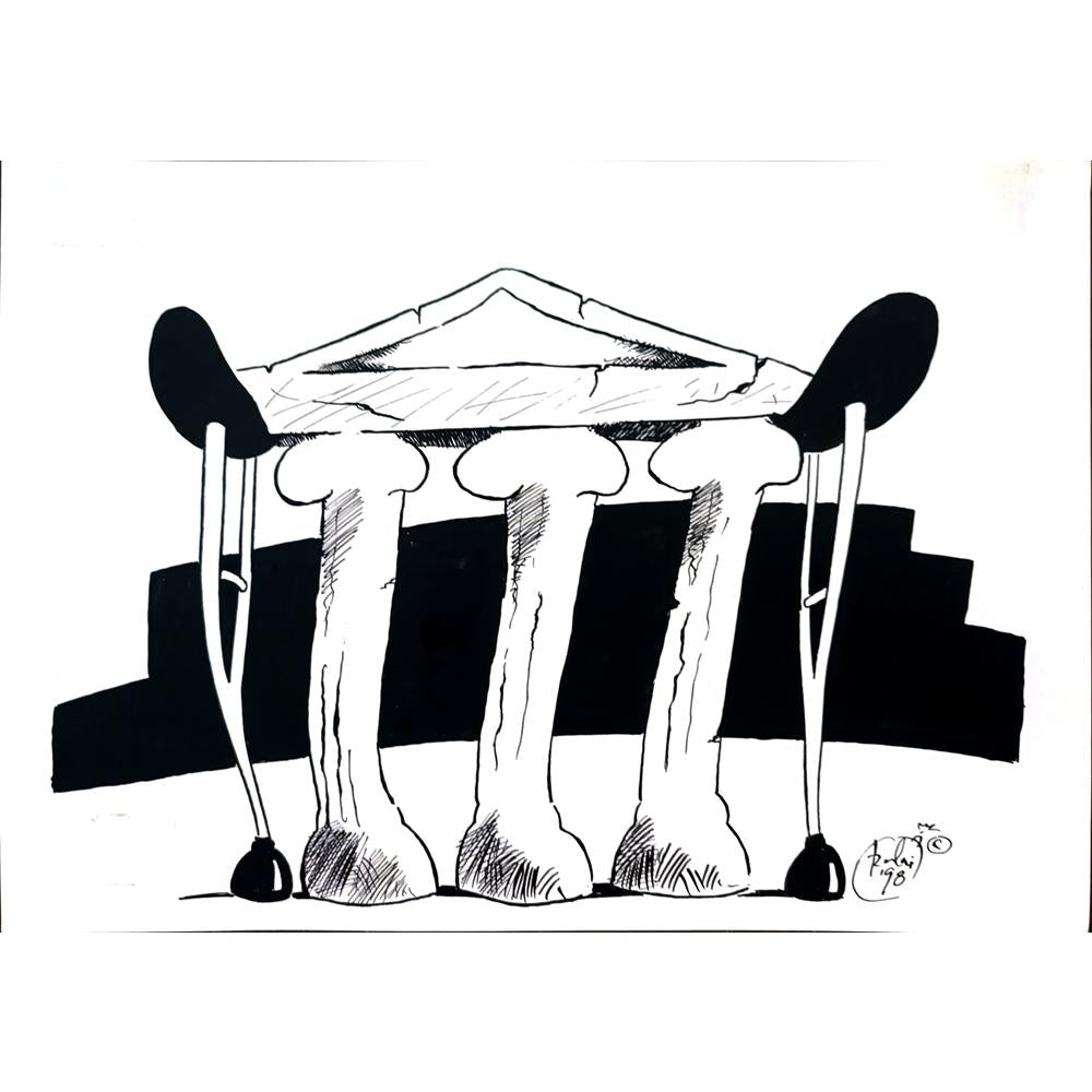 Szalai Attila 29x21cm Orijinal Karikatür BOD01855