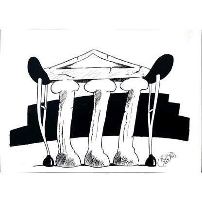 Szalai Attila 29x21cm Orijinal Karikatür BOD01855