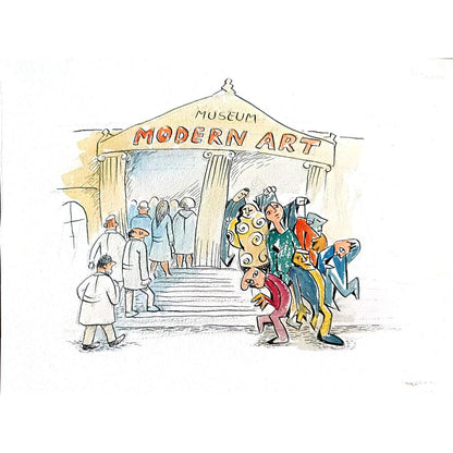 Wolfgang Schlegel 29x21cm Orijinal Karikatür BOD01859