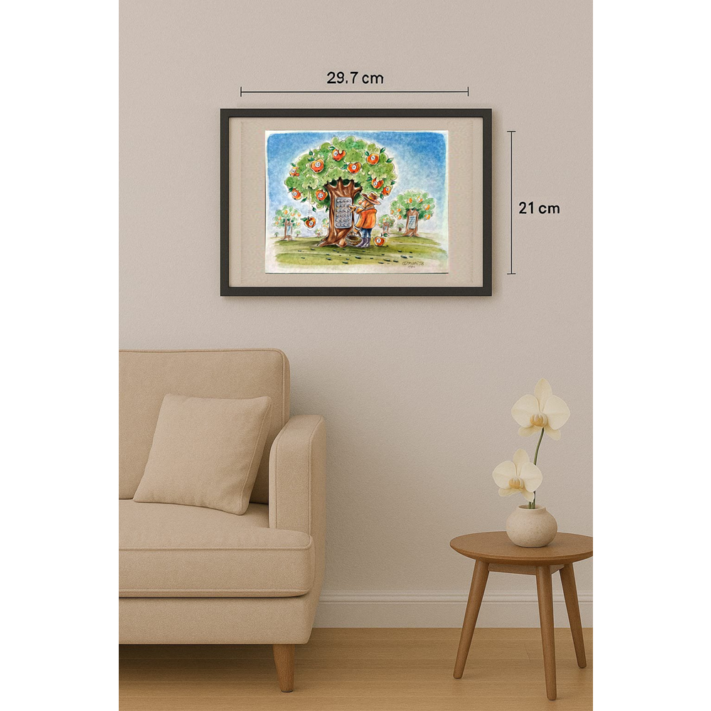 Andre Pijet 29x21cm Orijinal Karikatür BOD01864