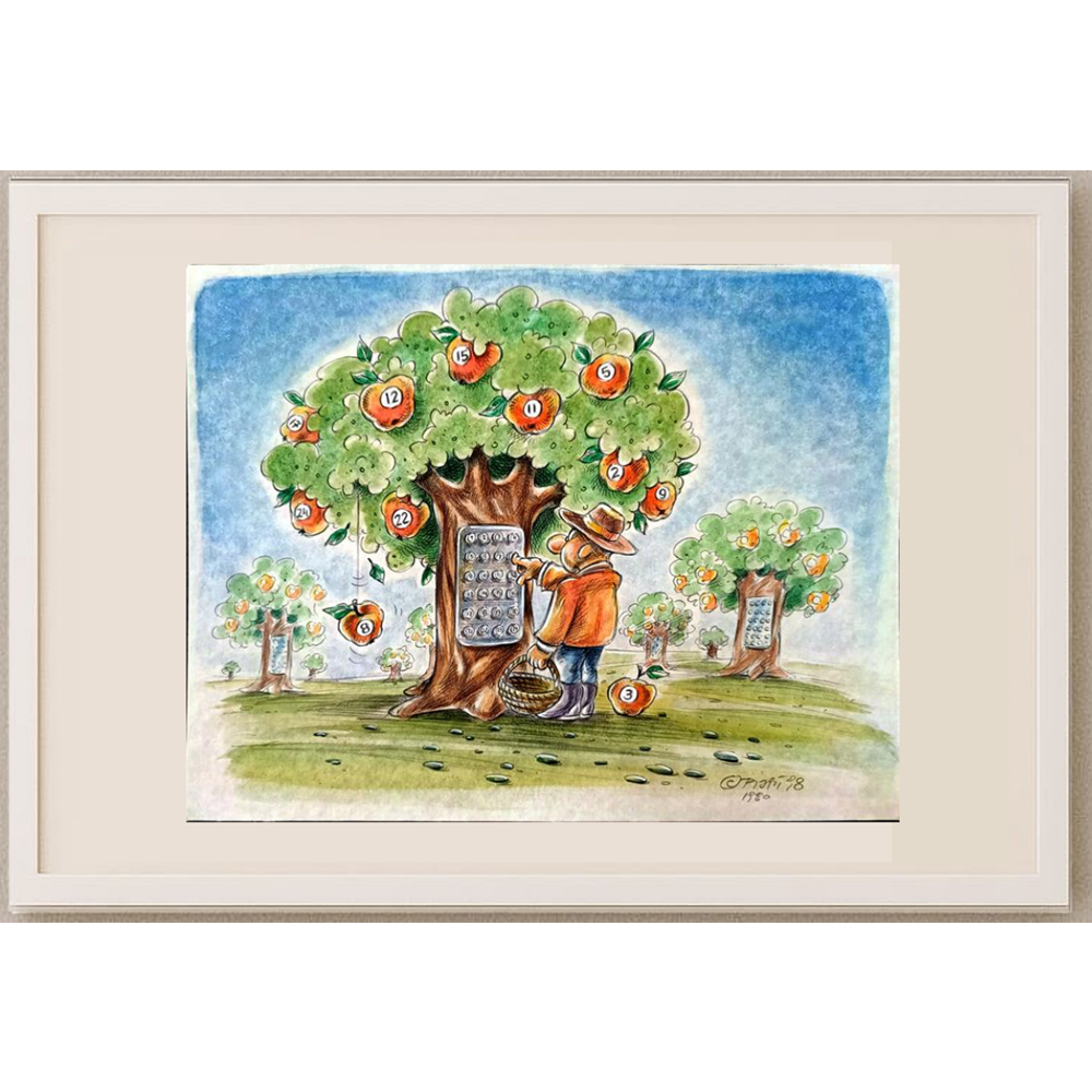 Andre Pijet 29x21cm Orijinal Karikatür BOD01864