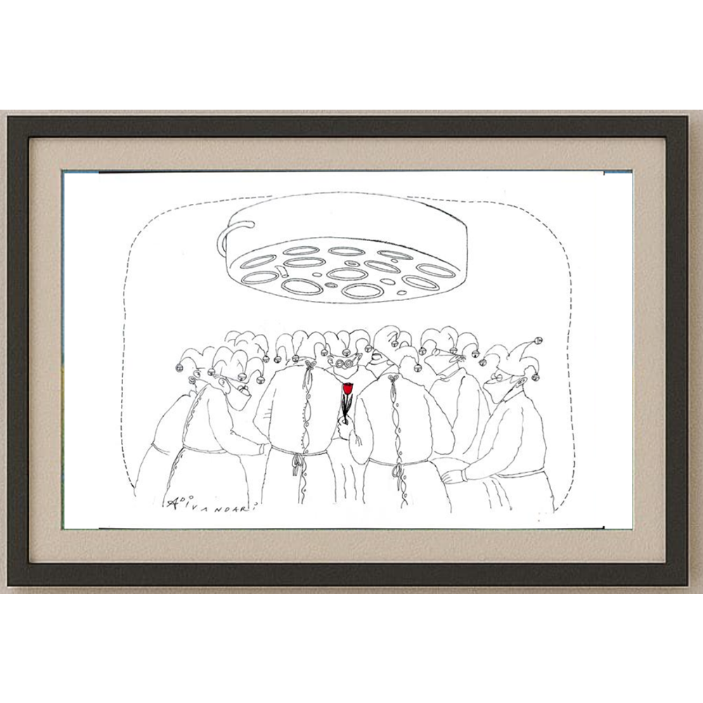 Ali Divandari 29x21cm Orijinal Karikatür BOD01881